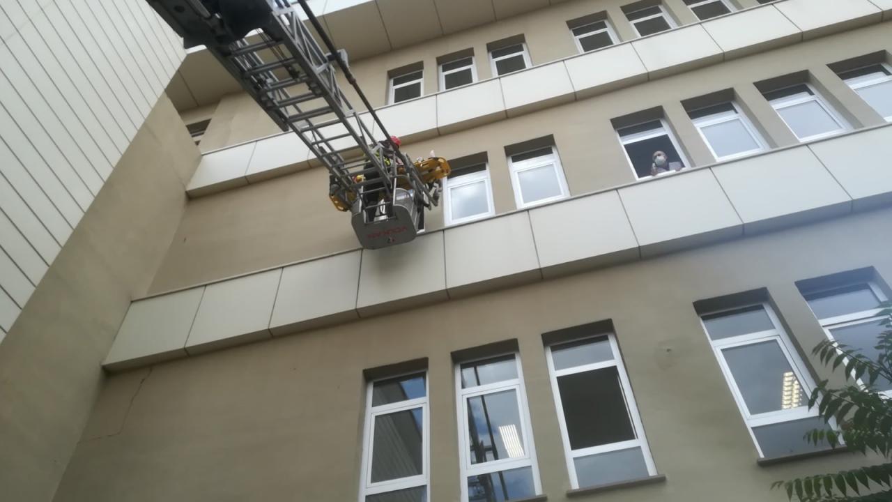 Sandıklı Devlet Hastanesinde yangın tatbikatı