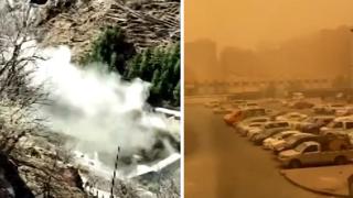 Kuveyt'te kum fırtınası, Hindistan'da sel felaketi yaşandı