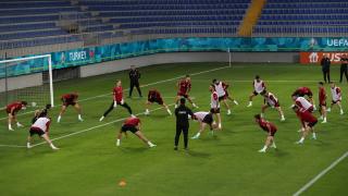 A Milli Futbol Takımı, Bakü'deki ilk çalışmasını yaptı