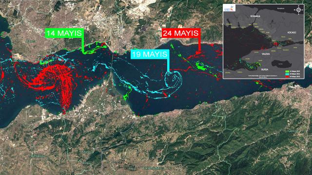 Haritası çıkarıldı: Müsilaj 10 günde böyle artmış