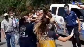 Boğulmak üzere olan çocuğu son anda kurtardı