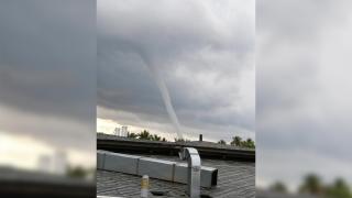 Antalya'daki hortum kamerada