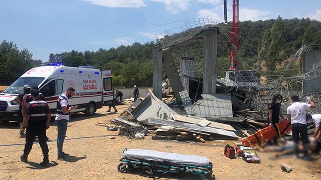 İnşaatın beton dökümünde göçük: 1 ölü, 2 yaralı