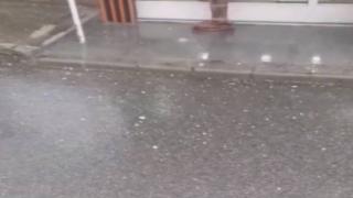 Silivri'de yağmur doluya dönüştü