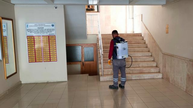 Orduda YKS öncesi okullar dezenfekte edildi