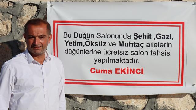 Şehit yakınları, gaziler ve ihtiyaç sahiplerine ücretsiz hizmet verecek düğün salonu açıldı