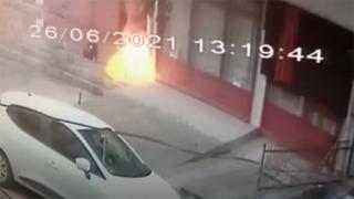 Ankara'da bir depoda patlama: O anlar kamerada