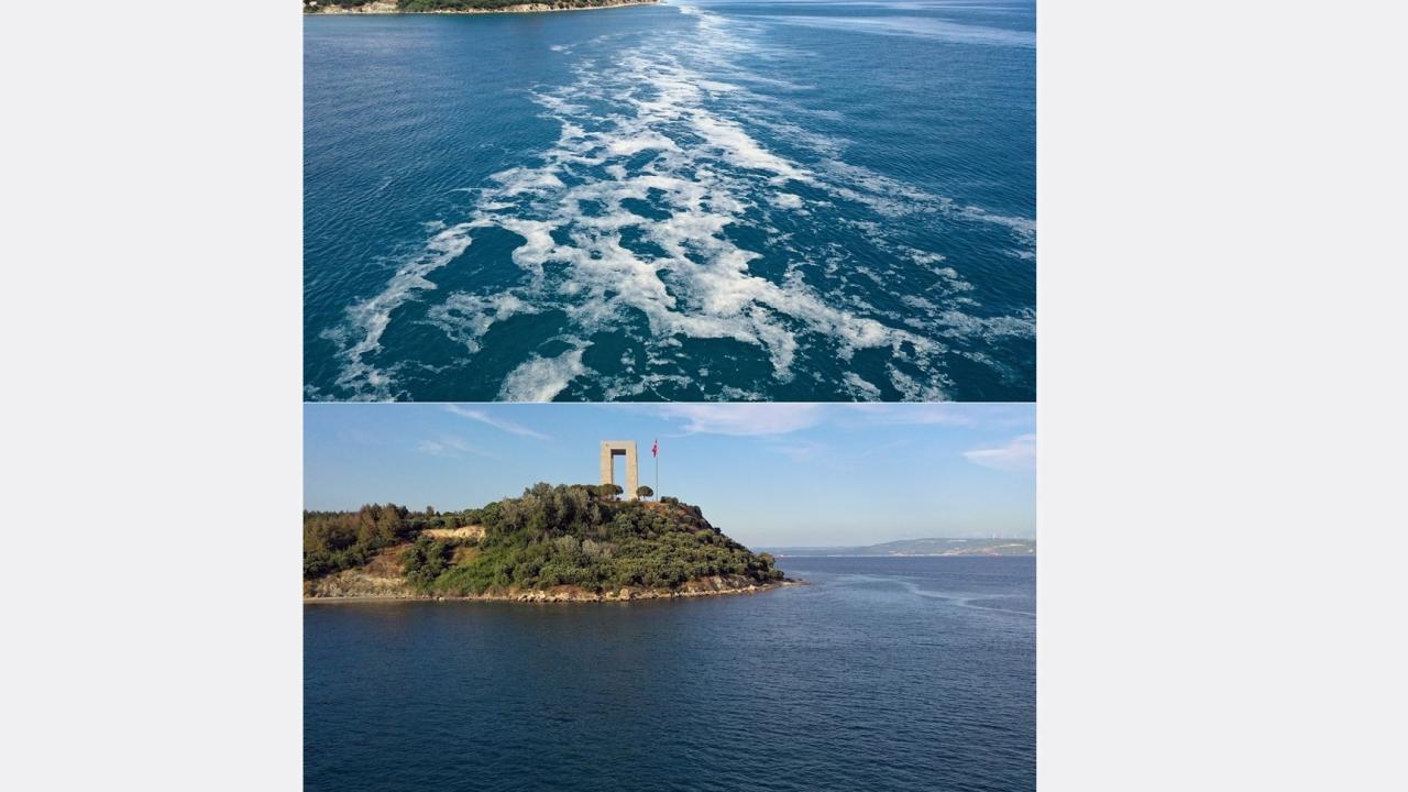 Fotoğrafta Morto Koyu sahilindeki değişim görülüyor.