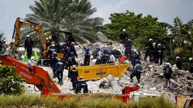 Miamide çöken binada hayatını kaybedenlerin sayısı 46ya çıktı