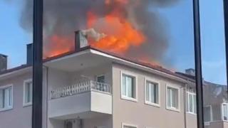 Ümraniye'de 10 katlı binada yangın