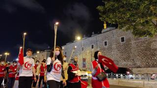 Genç Kızılay İstanbul'dan 15 Temmuz Meşale Yürüyüşü
