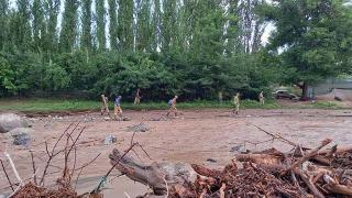 Kırgızistan'da şiddetli yağışlar sele neden oldu