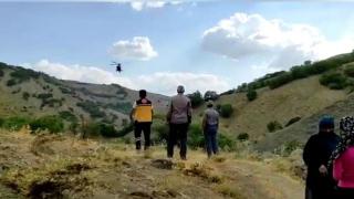 Rahatsızlanan çobanın imdadına ambulans helikopter yetişti