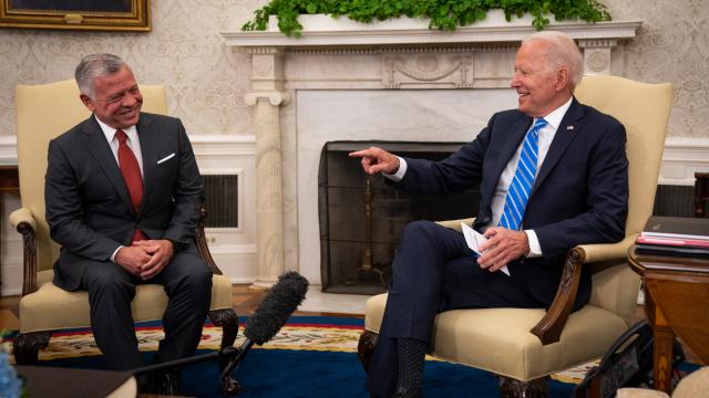 Biden ve 2. Abdullah Beyaz Sarayda buluştu