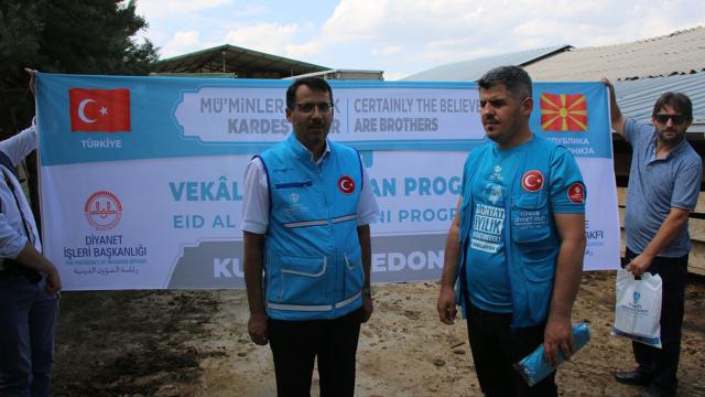 TDV ile Diyanet İşleri Kuzey Makedonyada kurban kesti