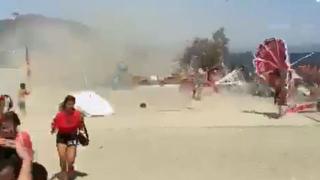 Altınoluk'taki hortumun yeni görüntüleri ortaya çıktı