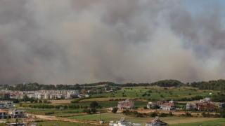 TRT Haber dronu yangın bölgesini görüntüledi