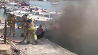 Maltepe'de teknede çıkan yangın söndürüldü