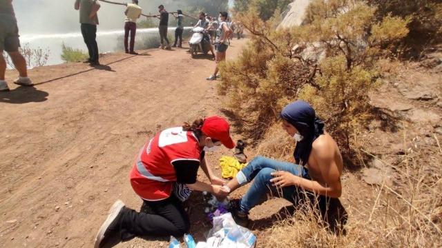 Kızılaydan yangından etkilenen bölgelere yardım eli