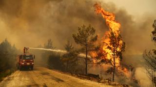 Yangınla mücadele gece boyunca devam etti