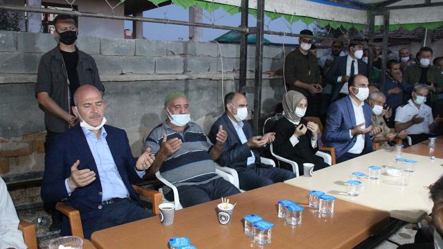 Bakan Soyludan Konyada silahlı saldırıda öldürülen 7 kişinin yakınlarına taziye ziyareti
