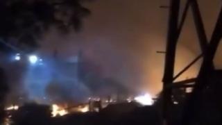 Termik santral çevresinde parlama