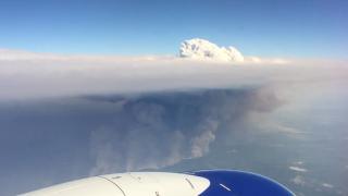 Muğla'daki yangın yolcu uçağından görüntülendi