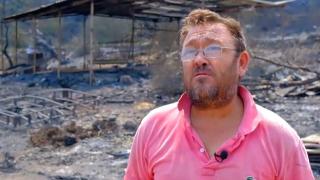 Yangında hayvanlarını ve ekinini kaybeden çiftçi: Devletimiz yaraları saracak