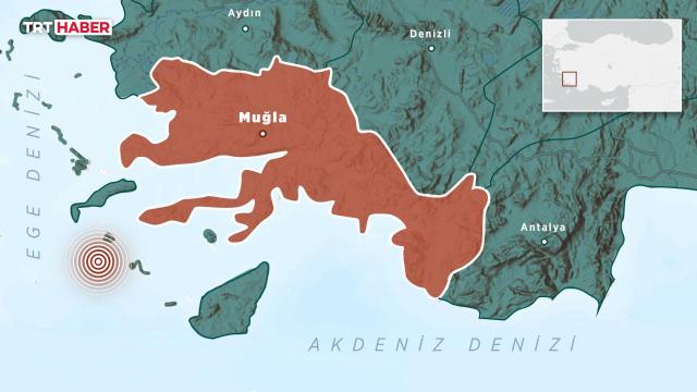 Datça açıklarında 4,2 büyüklüğünde deprem