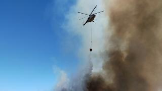 Yangın söndürme helikopterlerinin bir günü böyle geçti