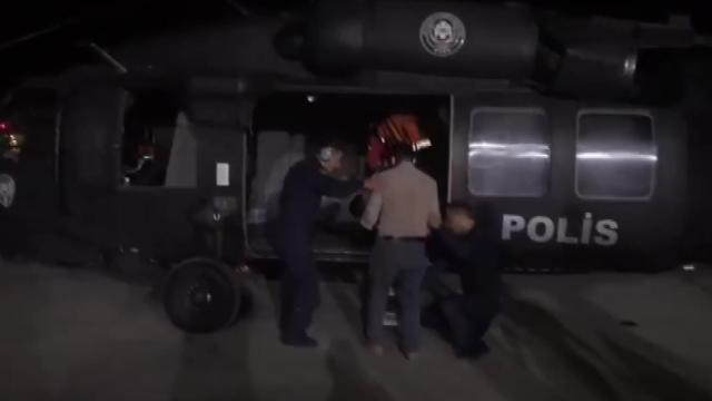 Polis helikopteri parmağı kopan bebek için havalandı