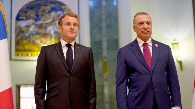 Fransa Cumhurbaşkanı Macron Bağdatta