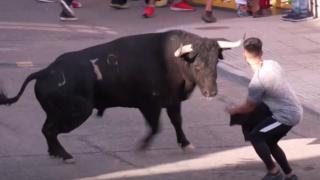 İspanya'da pandeminin başından bu yana ilk boğa koşusu