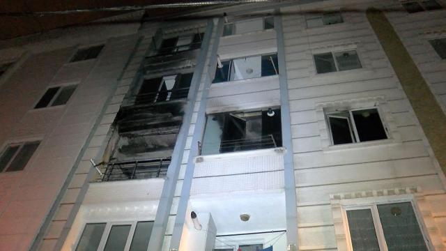 İstanbulda bir dairede yangın