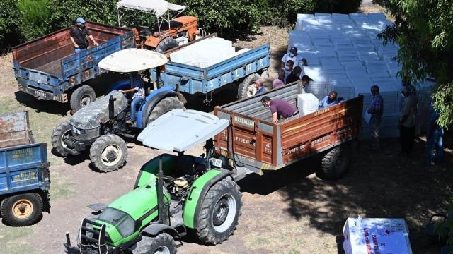 Osmaniyede 133 çiftçiye 4 bin plastik zeytin kasası dağıtıldı