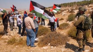 Batı Şeria'da Yahudi yerleşim birimleri inşasına karşı gösteri