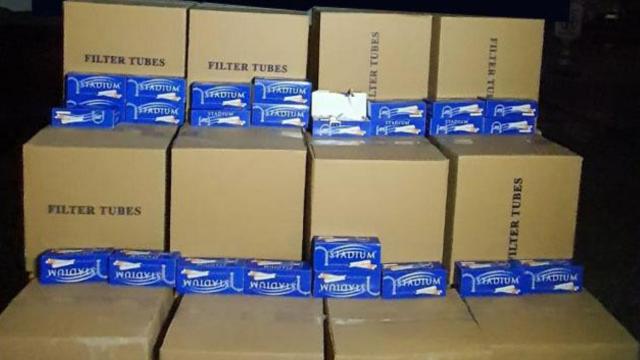 Gümrük kaçağı 800 bin makaron ele geçirildi