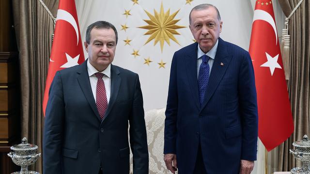 Cumhurbaşkanı Erdoğan, Sırbistan Ulusal Meclis Başkanı Daçiçi ağırladı