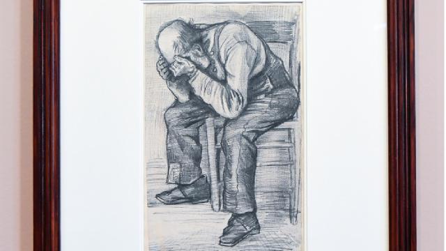 Van Gogha ait kara kalem çalışması ilk kez Amsterdamda sergilendi