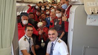 Ampute Milli Takımı'na uçakta anons sürprizi