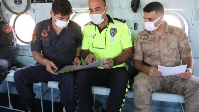 Şanlıurfada helikopter destekli trafik denetimi yapıldı
