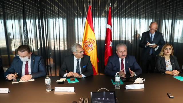 TBMM Başkanı Şentop, İspanyol mevkidaşı ile görüştü