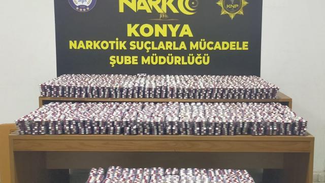 Konyada 27 bin 944 uyuşturucu hap ele geçirildi