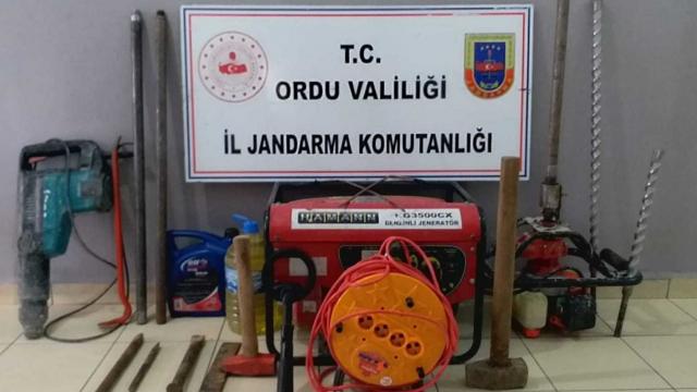 Orduda kaçak define arayanlara suçüstü