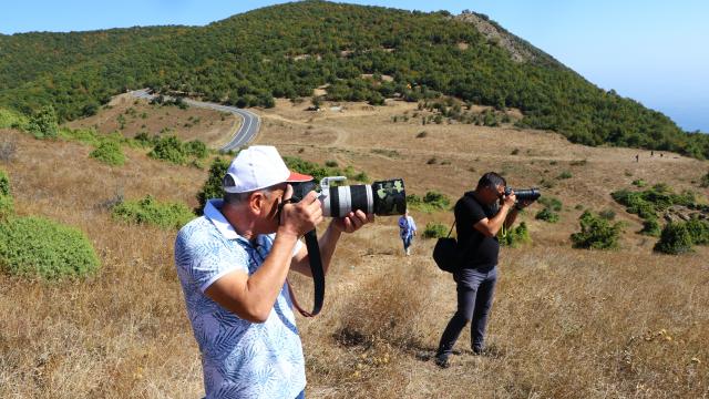 Tekirdağda fotoğraf tutkunları Ganos Dağı eteklerinde buluştu