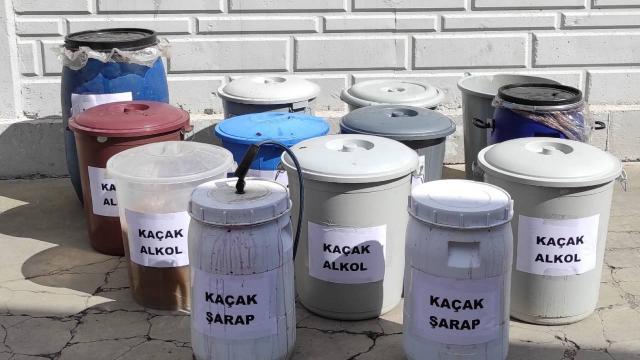 Tokatta 750 litre kaçak içki ele geçirildi