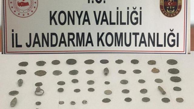 Konyada tarihi eser niteliğinde 54 obje yakalandı