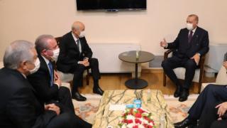 Erdoğan ile Bahçeli Meclis'te bir araya geldi