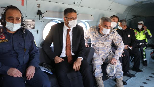 Kütahyada helikopterle trafik denetimi yapıldı