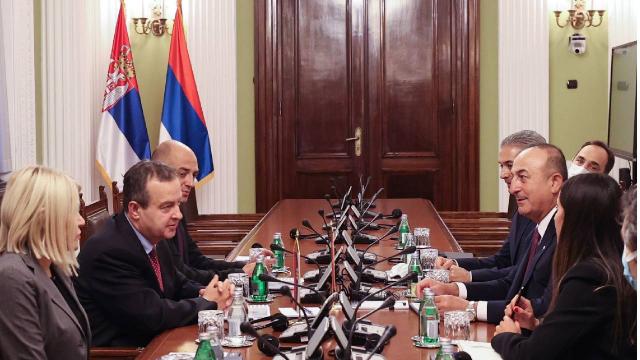 Bakan Çavuşoğlu, Sırbistan Ulusal Meclis Başkanı Dacic ile görüştü